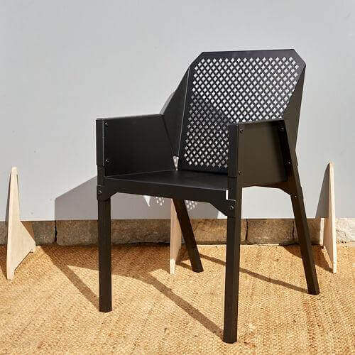 Black Aluminium Chair by Komposite