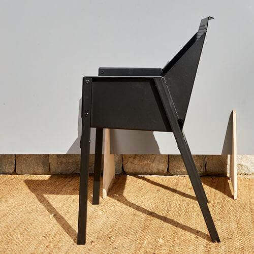 Black Aluminium Chair by Komposite