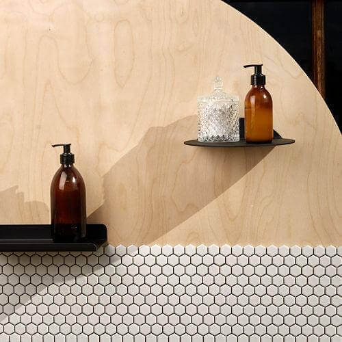 Black Aluminium Shelf by Komposite