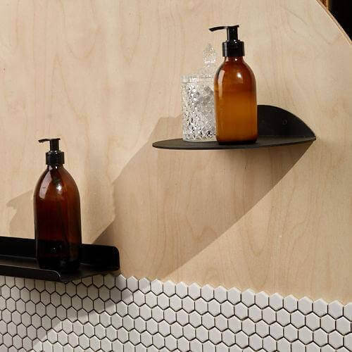 Black Aluminium Shelf by Komposite