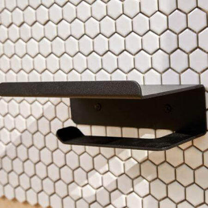 Aluminium Toilet Roll Holder Black by Komposite